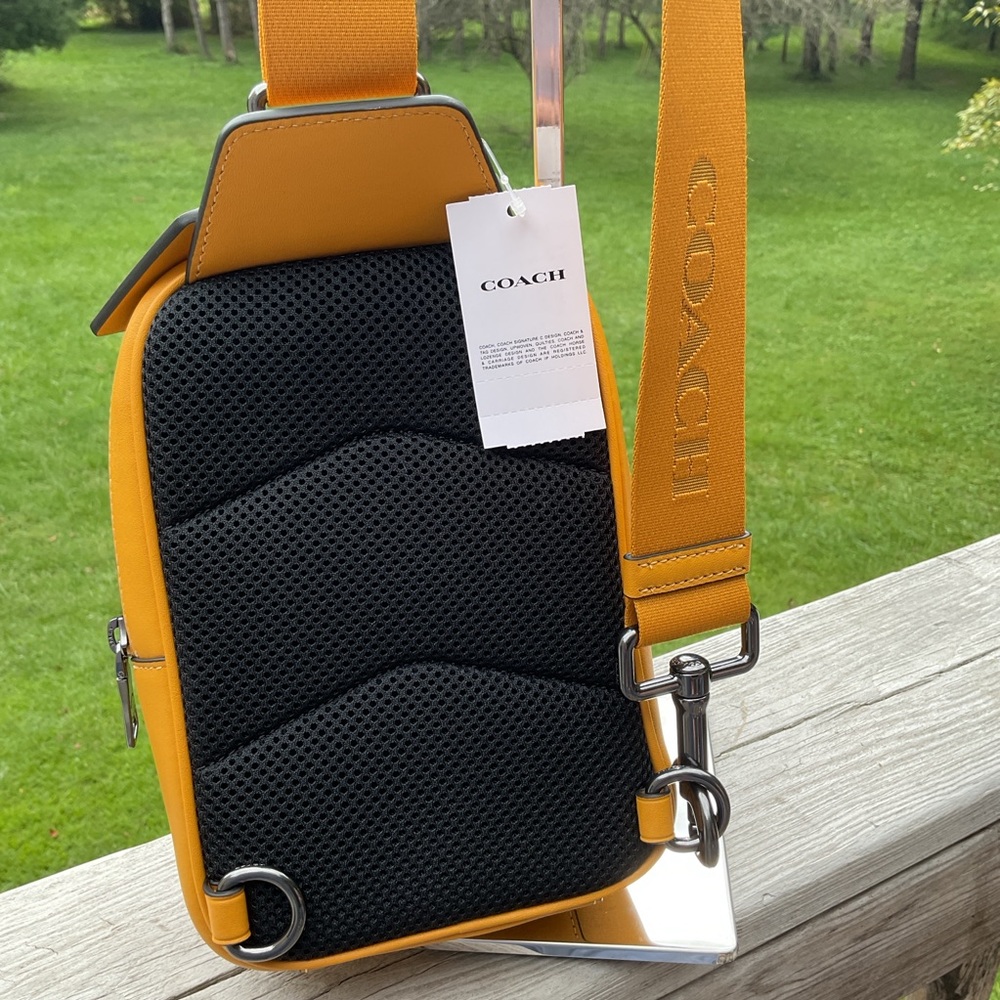 Coach Men's Racer Sling - Mandarin Orange NWT - Picture 6 of 11